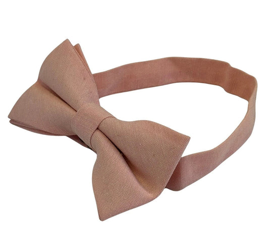 Classic Pink Pale Blush Men's Bow Tie - Elevates Formal And Smart-Casual Attire With Subtle Warmth And Polished Finish by Frederick Thomas Handmade Mens Ties