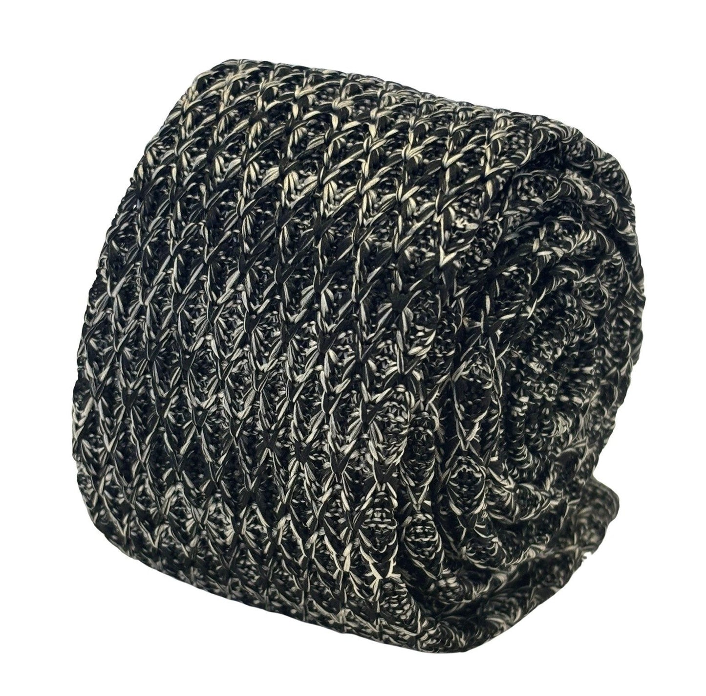 Black and White Speckled Knitted Tie by Frederick Thomas by Frederick Thomas Handmade Mens Ties