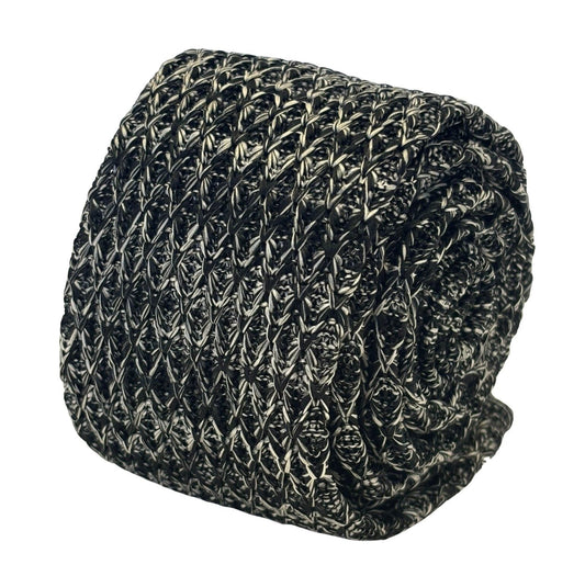 Black and White Speckled Knitted Tie by Frederick Thomas by Frederick Thomas Handmade Mens Ties