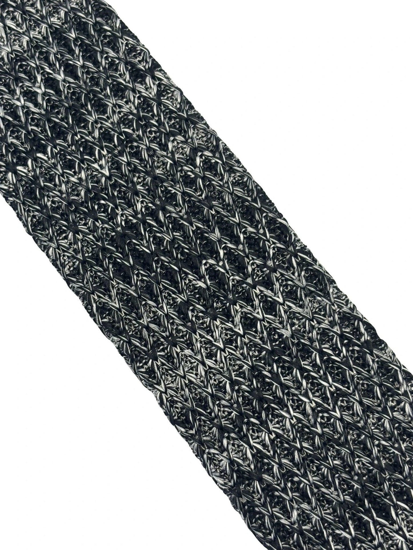 Black and White Speckled Knitted Tie by Frederick Thomas by Frederick Thomas Handmade Mens Ties