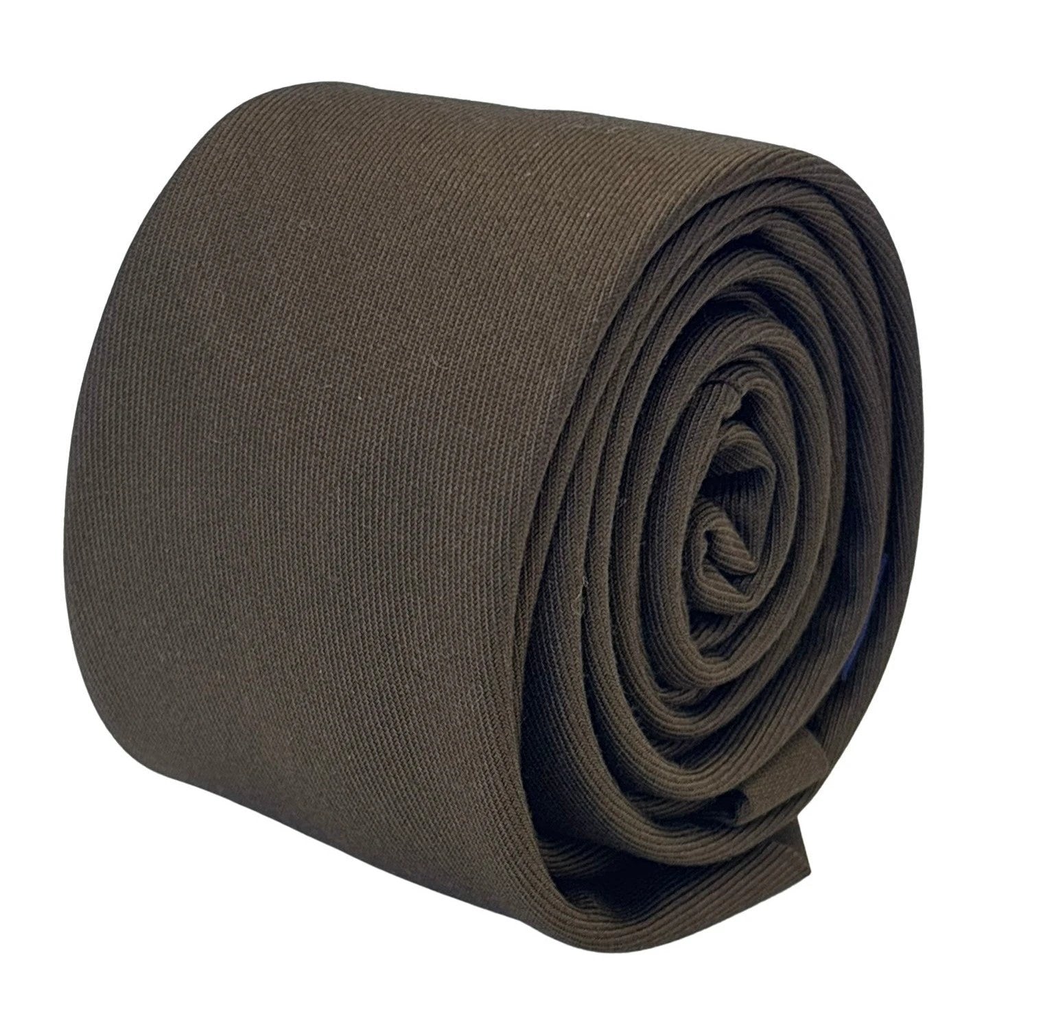 Chocolate Dark Brown Plain Tie - Handmade by Frederick Thomas for the Luxury Professional by Frederick Thomas Handmade Mens Ties