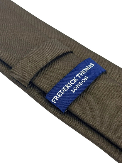 Chocolate Dark Brown Plain Tie - Handmade by Frederick Thomas for the Luxury Professional by Frederick Thomas Handmade Mens Ties