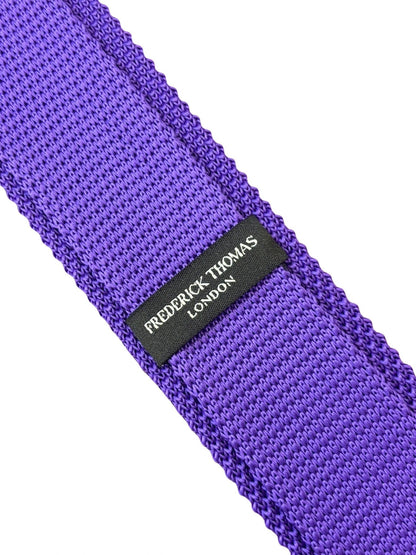 Bright Purple Knitted Men's Necktie - Handmade by Frederick Thomas by Frederick Thomas Handmade Mens Ties
