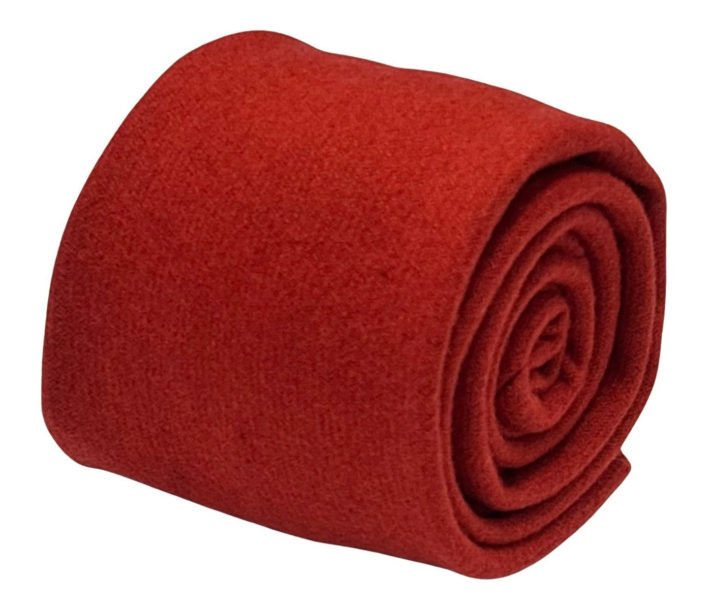 Frederick Thomas 100 Percent Wool Tie Burnt Copper Terracotta Dense Wool Weave For Confident Knotting by Frederick Thomas Handmade Mens Ties