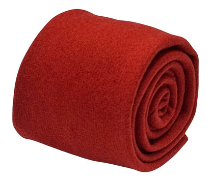 Frederick Thomas 100 Percent Wool Tie Burnt Copper Terracotta Dense Wool Weave For Confident Knotting by Frederick Thomas Handmade Mens Ties