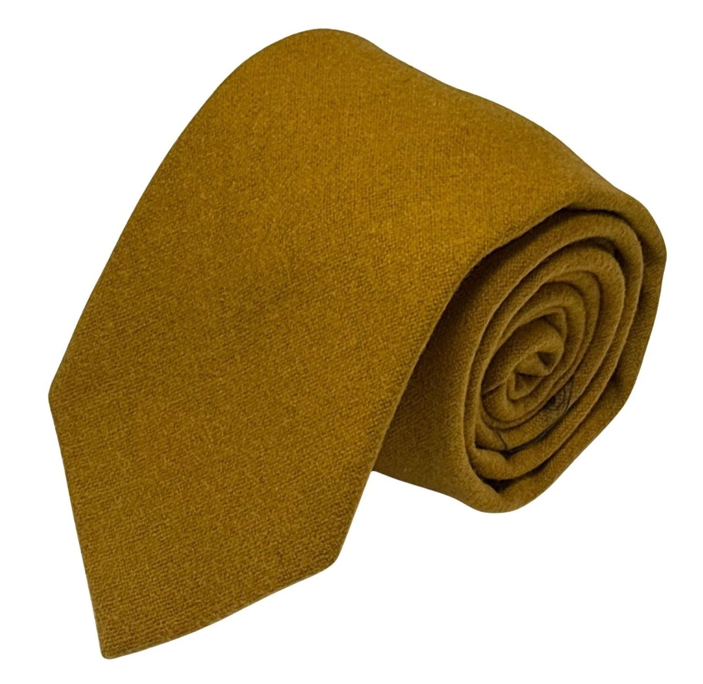 Frederick Thomas Handmade 100 Percent Wool Tie In Mustard With Floral Pattern - Timeless Craftsmanship by Frederick Thomas Handmade Mens Ties