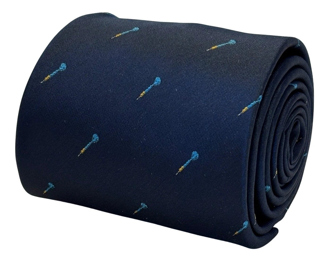 Frederick Thomas Handmade Navy Tie With Dart Pattern for Men by Frederick Thomas Handmade Mens Ties