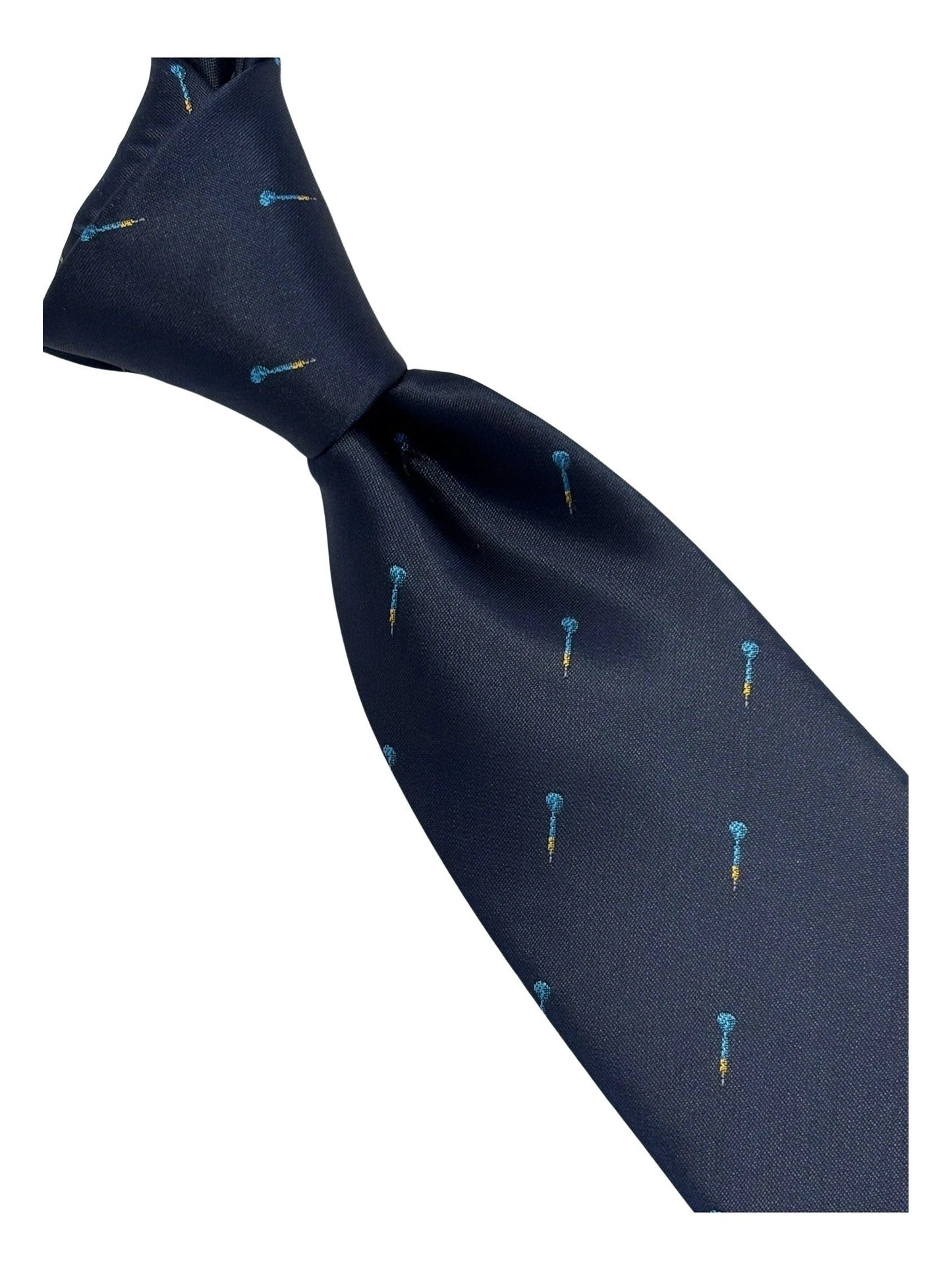 Frederick Thomas Handmade Navy Tie With Dart Pattern for Men by Frederick Thomas Handmade Mens Ties