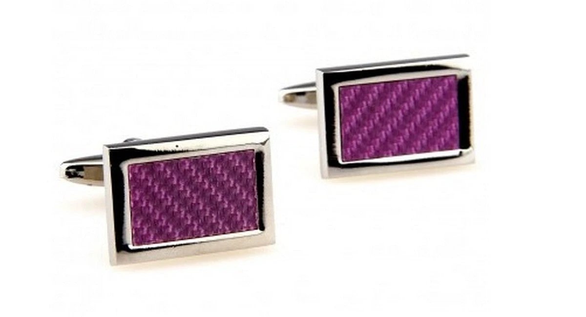 pink and silver patterned cufflinks by Frederick Thomas Handmade Mens Ties