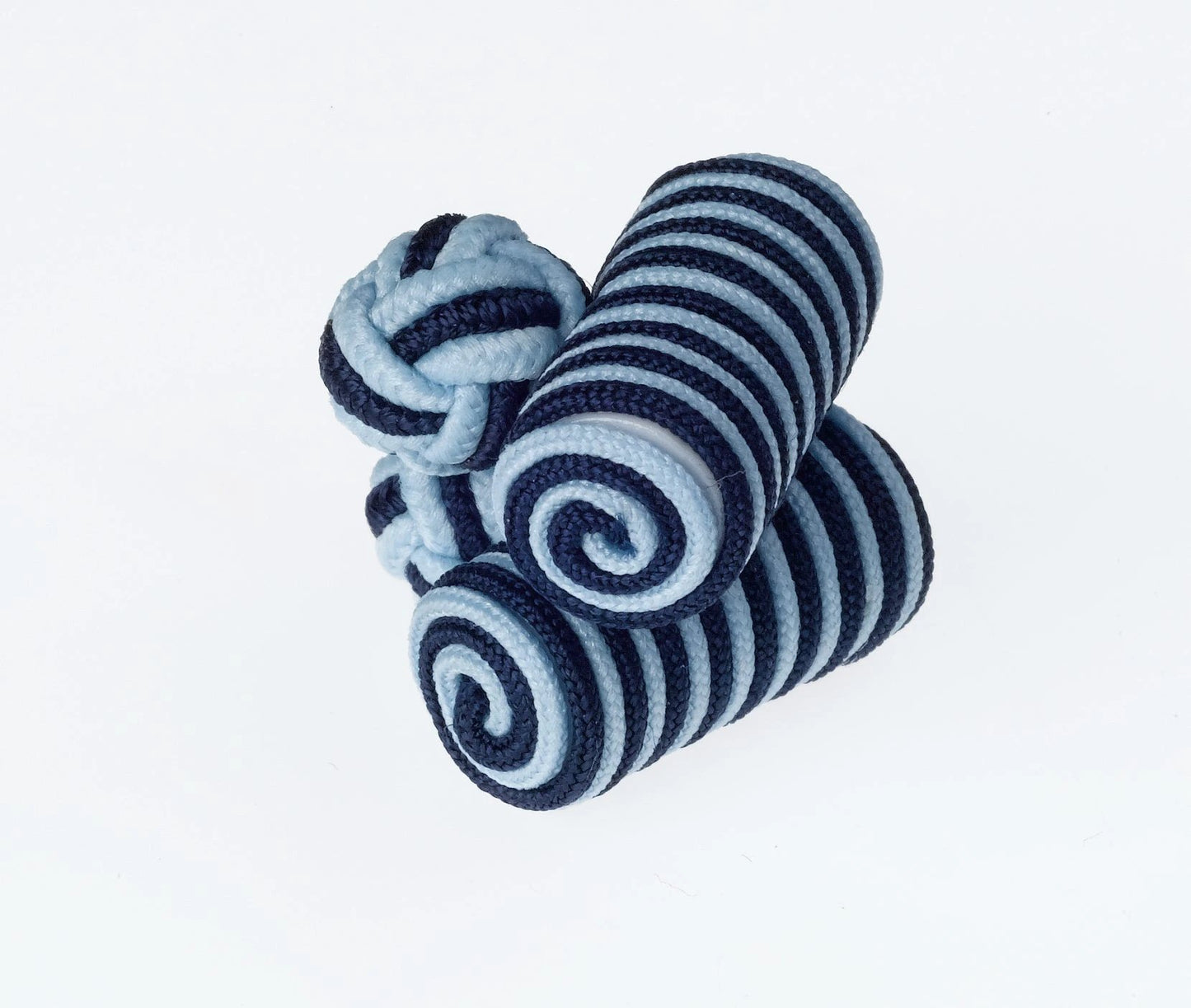 Sky and Navy Barrels Cufflinks by Ringhart Shirting Fabrics by Ringhart Shirting Fabrics