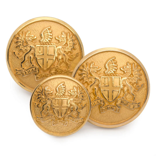 City Of London Blazer Button In Gold by Benson & Clegg