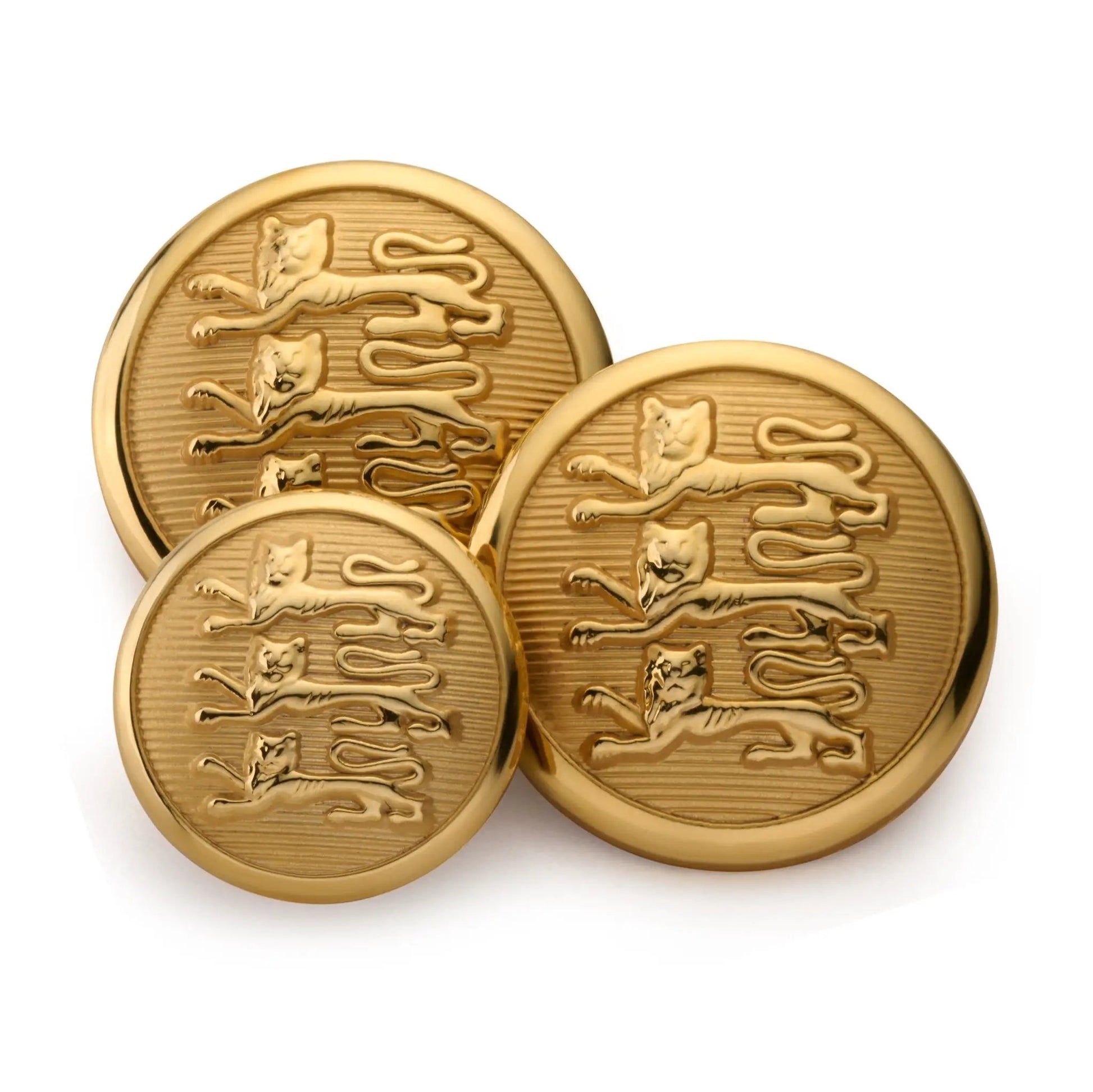 Three Lions Blazer Button Set In Gold by Benson & Clegg