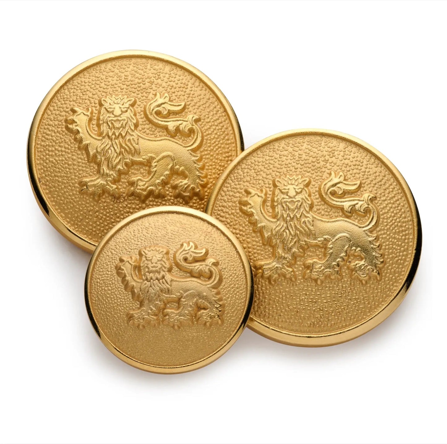 Lion Passant Guardant Blazer Button Set In Gold by Benson & Clegg