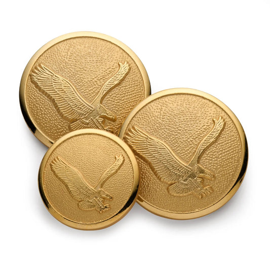 American Eagle Blazer Button Set In Gold by Benson & Clegg