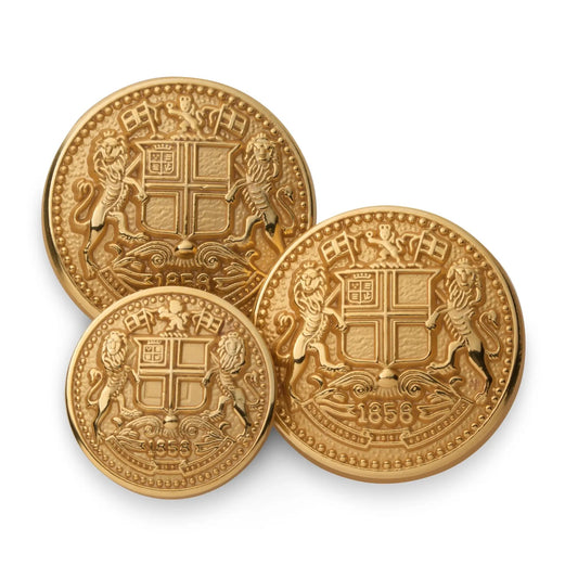 East India Company Blazer Button Set In Gold by Benson & Clegg