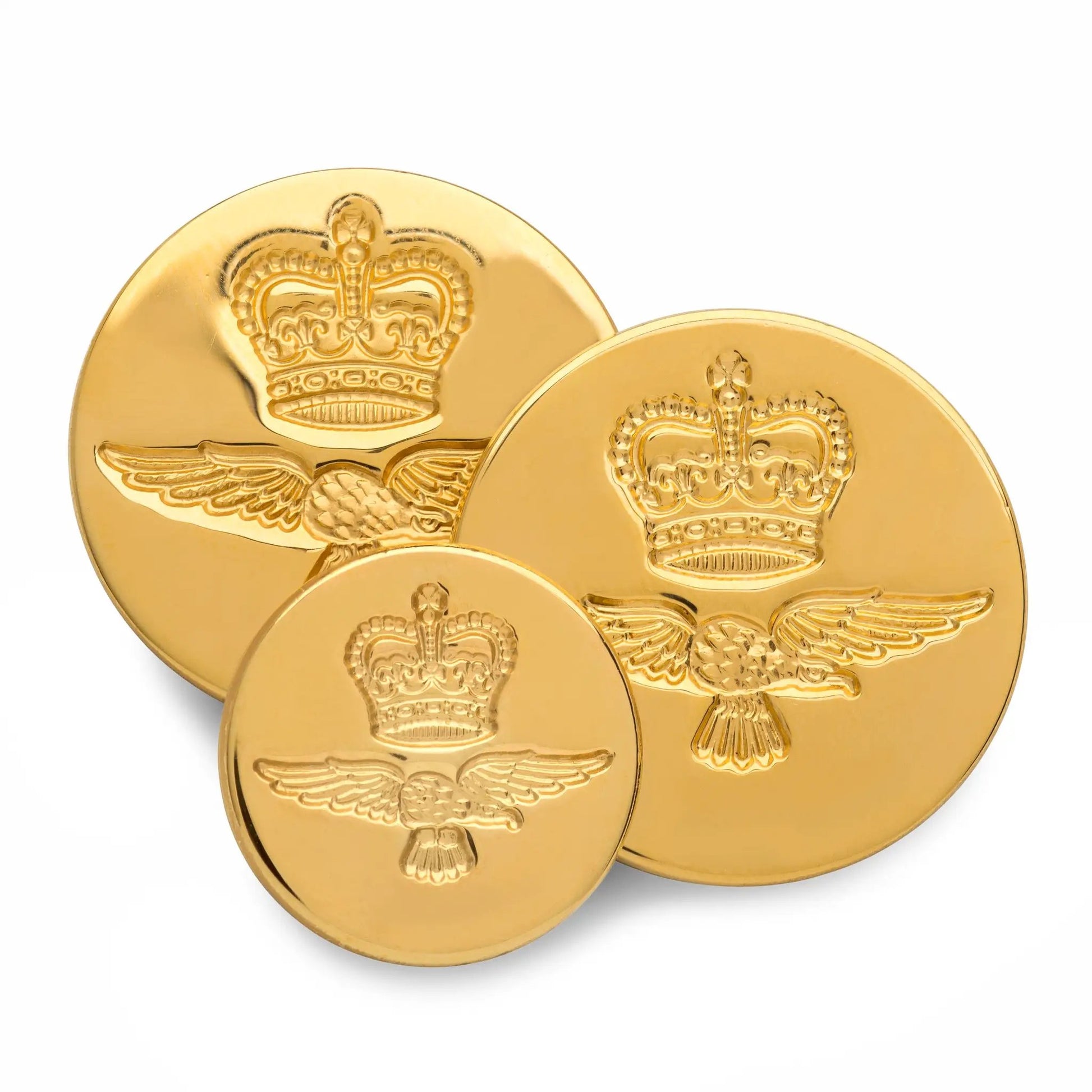 Royal Air Force Blazer Button In Gold by Benson & Clegg