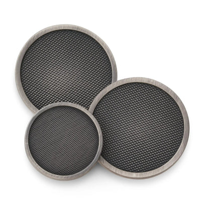 Diamond Weave Blazer Button Set In Antique Silver by Benson & Clegg