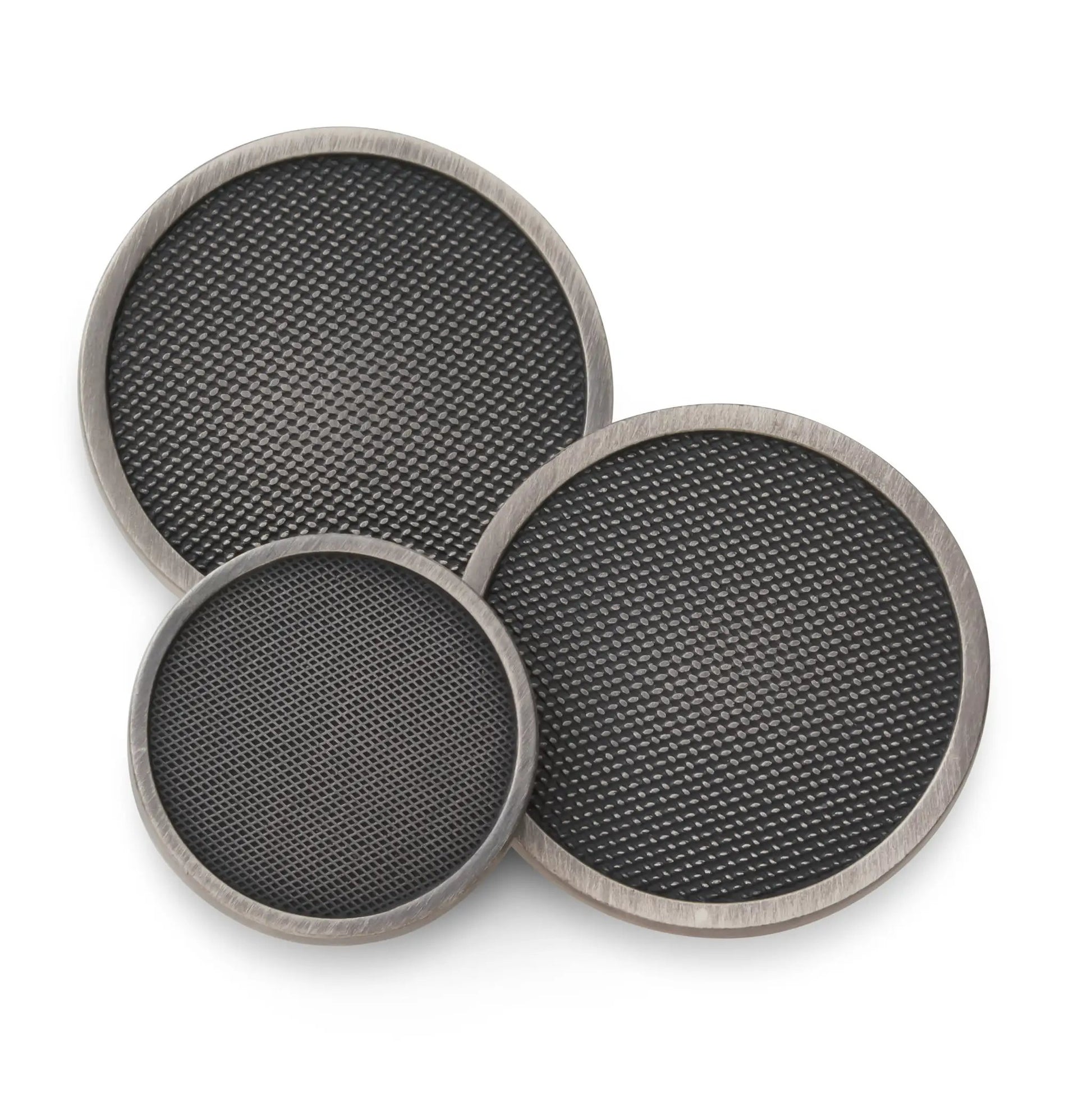 Diamond Weave Blazer Button In Antique Silver by Benson & Clegg