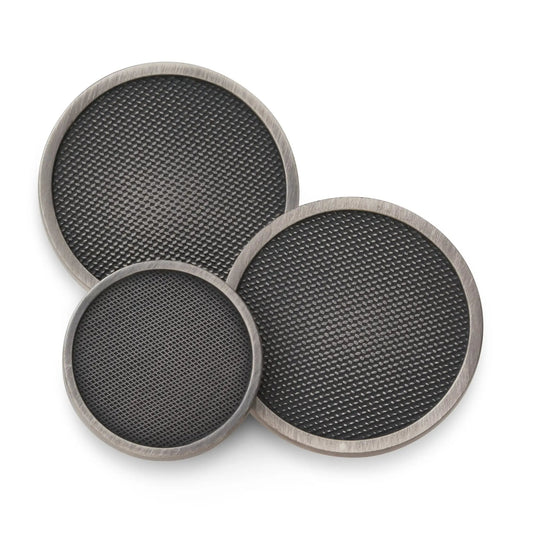 Diamond Weave Blazer Button In Antique Silver by Benson & Clegg