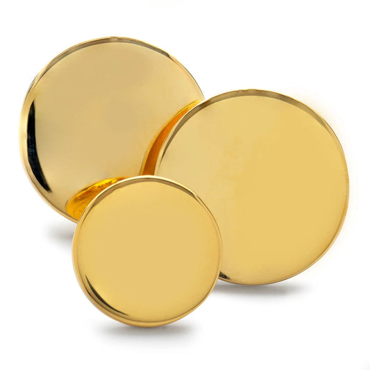 Polished Gold Blazer Button Set by Benson & Clegg