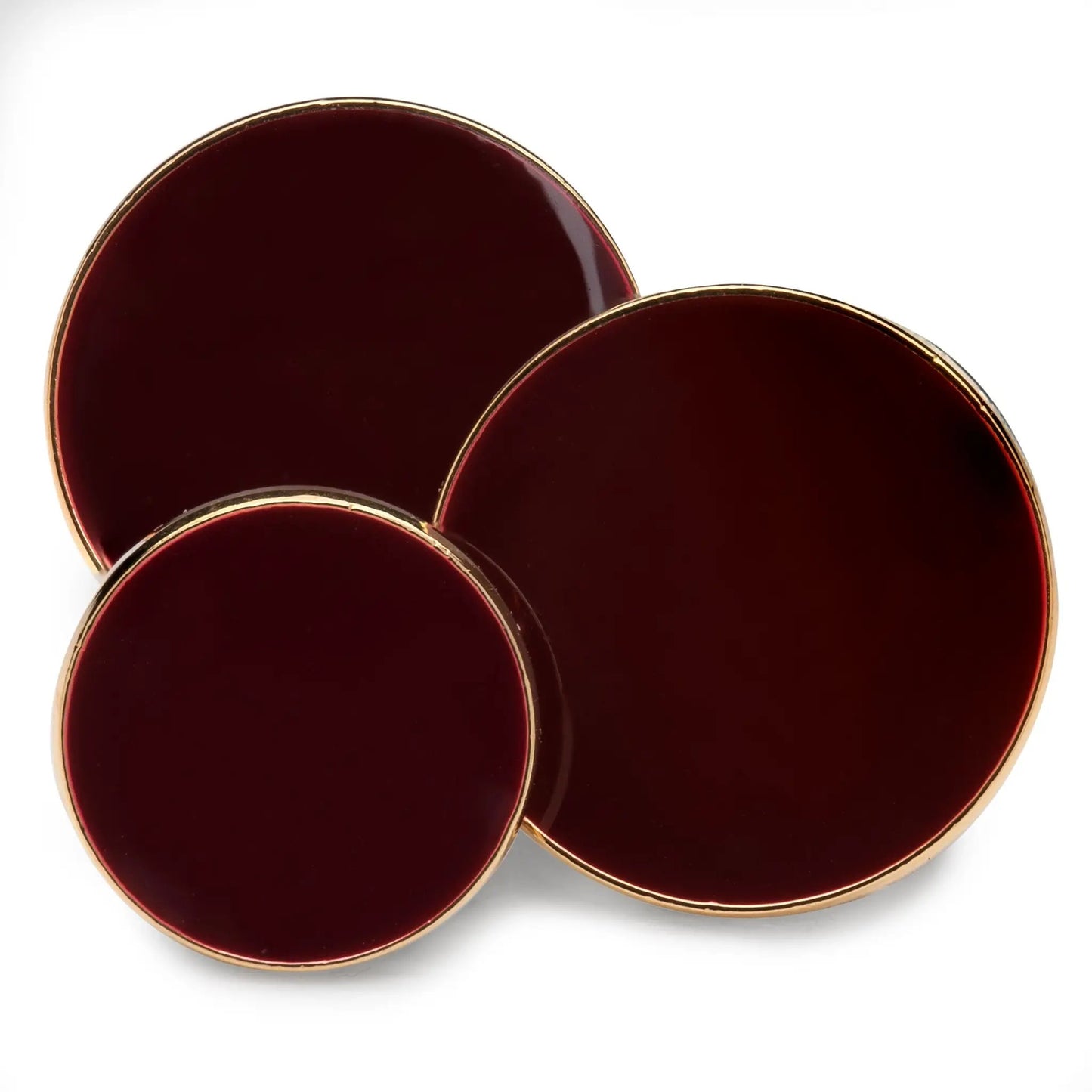 Plain Red Enamel Blazer Button Set by Benson & Clegg