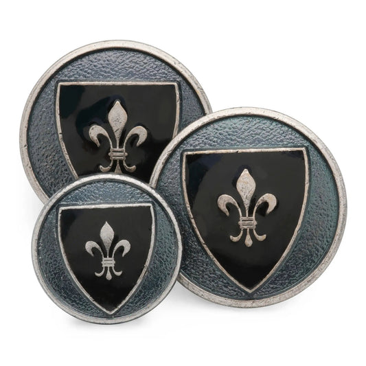 Heraldic Shield (Blue Enamel) Blazer Button by Benson & Clegg
