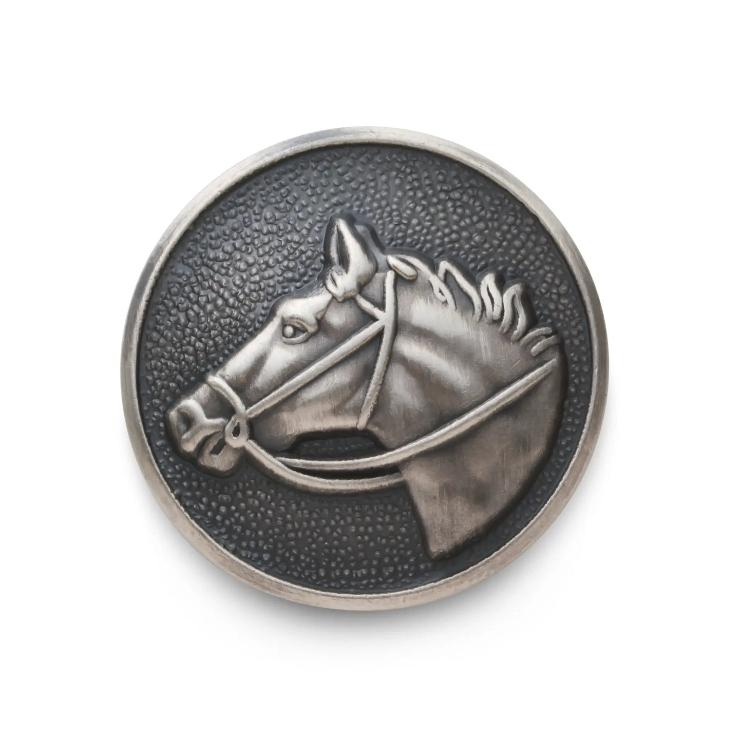Horse Head Blazer Button Set In Antique Silver by Benson & Clegg