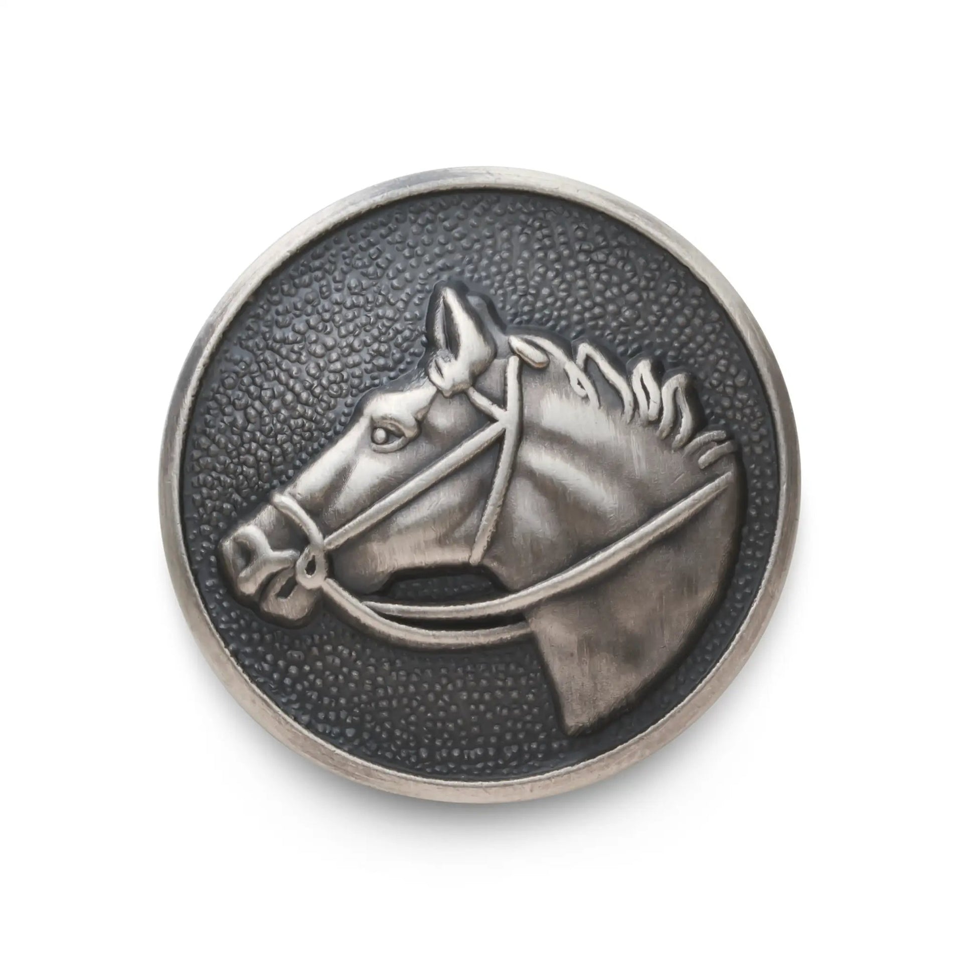 Horse Head Blazer Button Set In Antique Silver by Benson & Clegg
