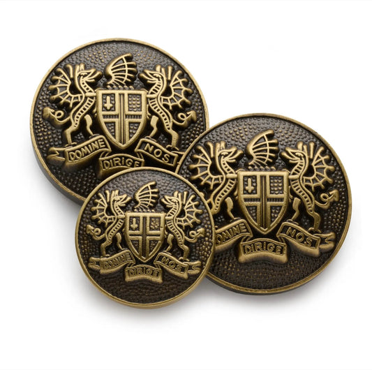 City Of London Blazer Button Set In Bronze by Benson & Clegg