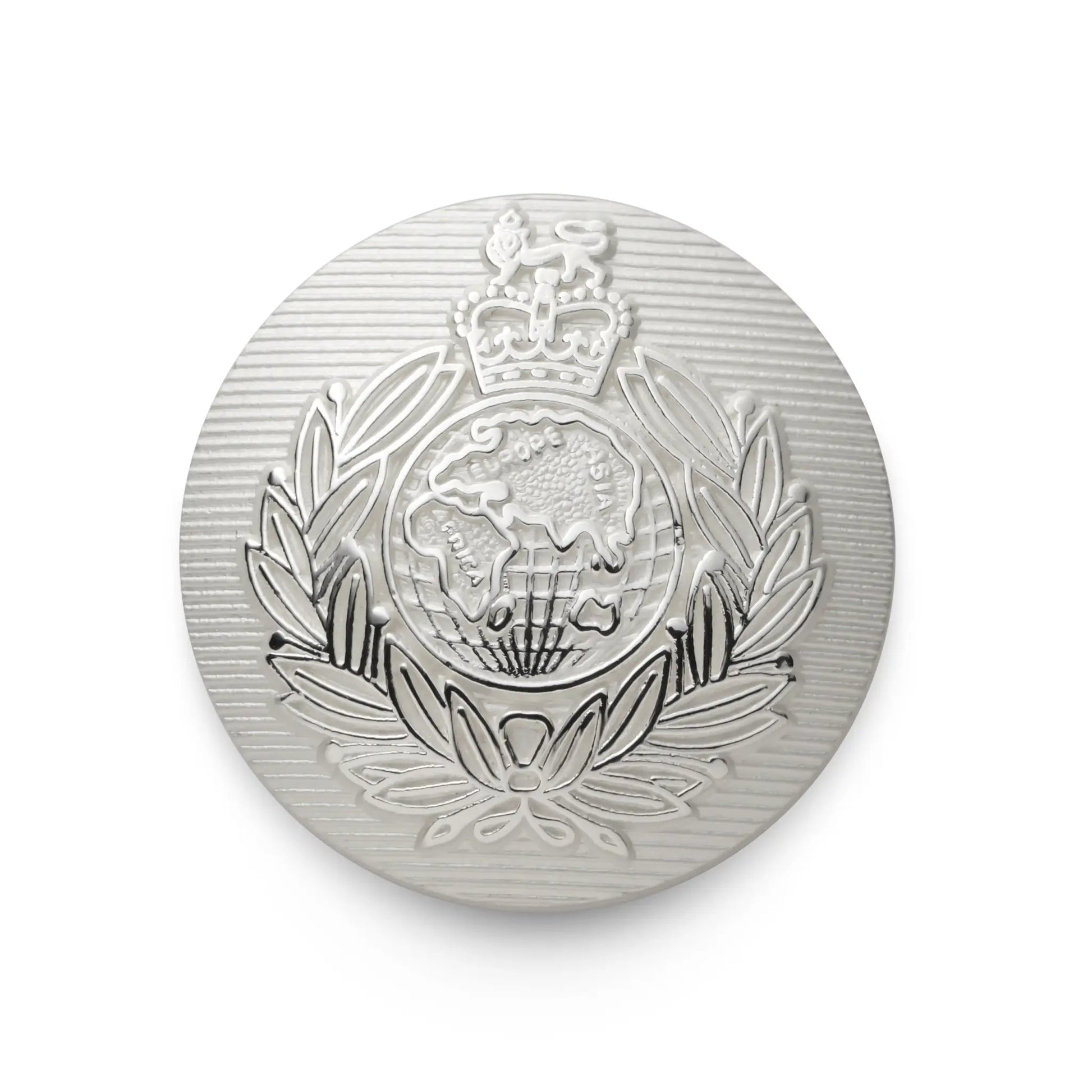 Royal Marines Blazer Button Set In Silver by Benson & Clegg