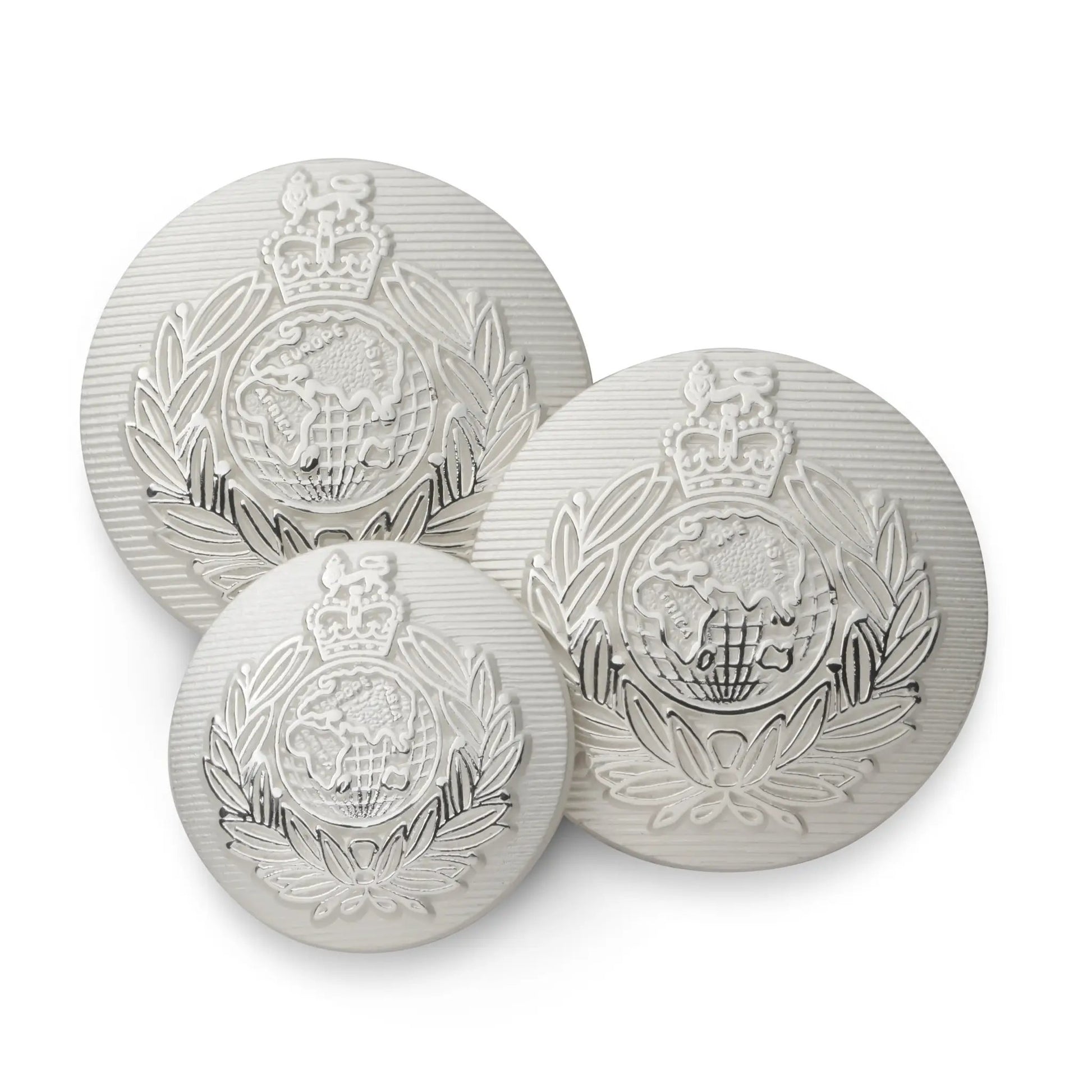 Royal Marines Blazer Button In Silver by Benson & Clegg