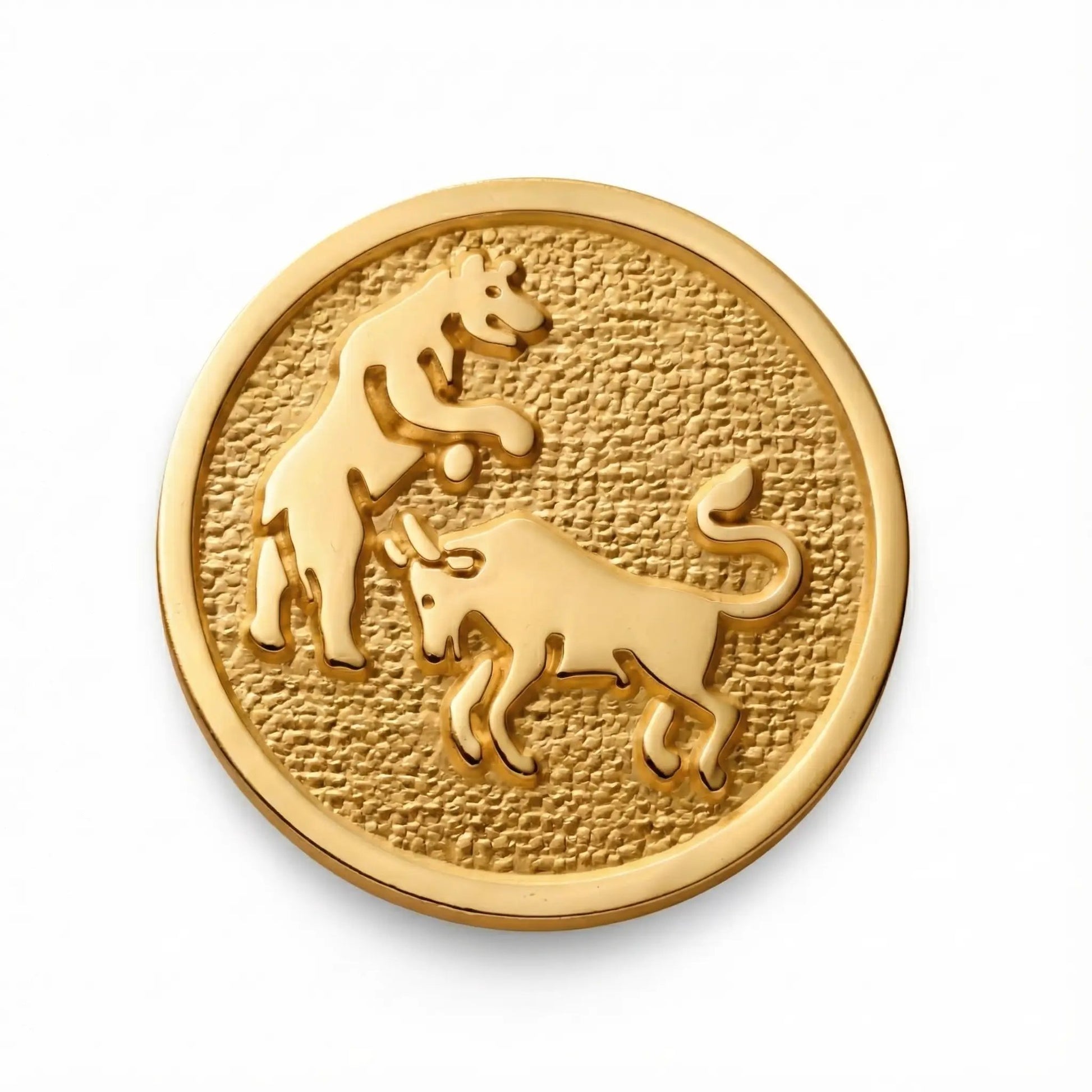 Bull And Bear Blazer Button Set In Gold by Benson & Clegg