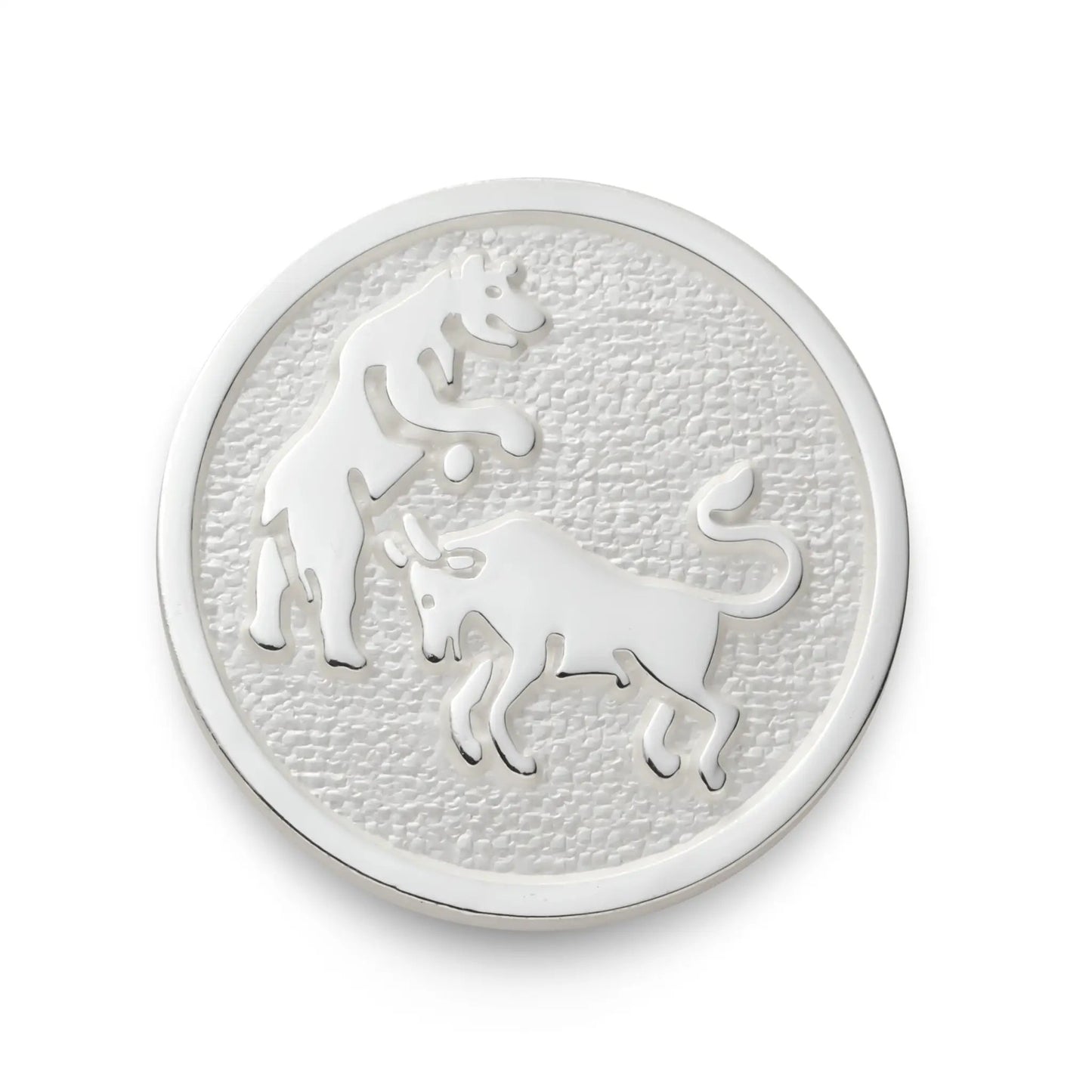 Bull And Bear Blazer Button Set In Silver by Benson & Clegg