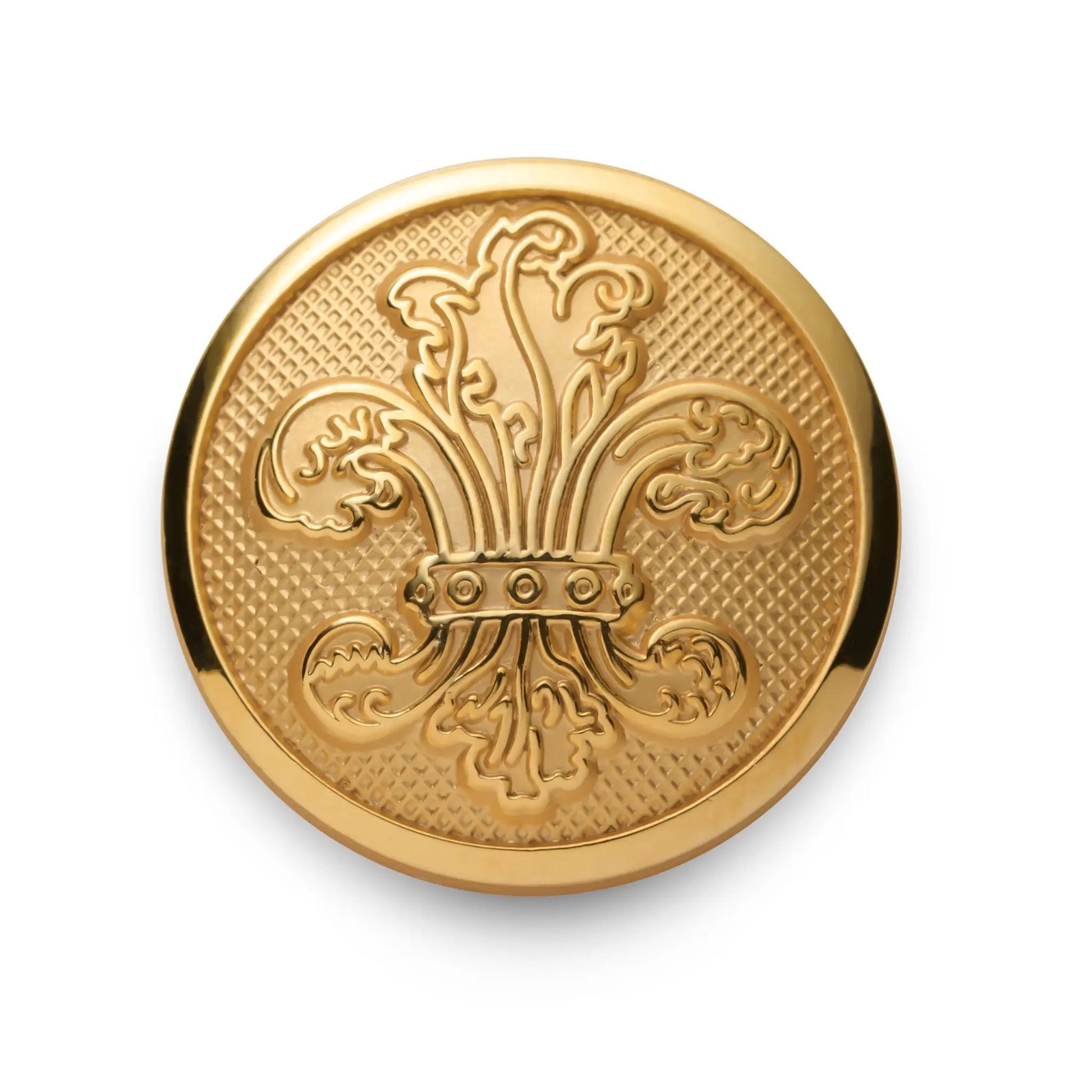 Fleur De Lys Blazer Button Set In Gold by Benson & Clegg