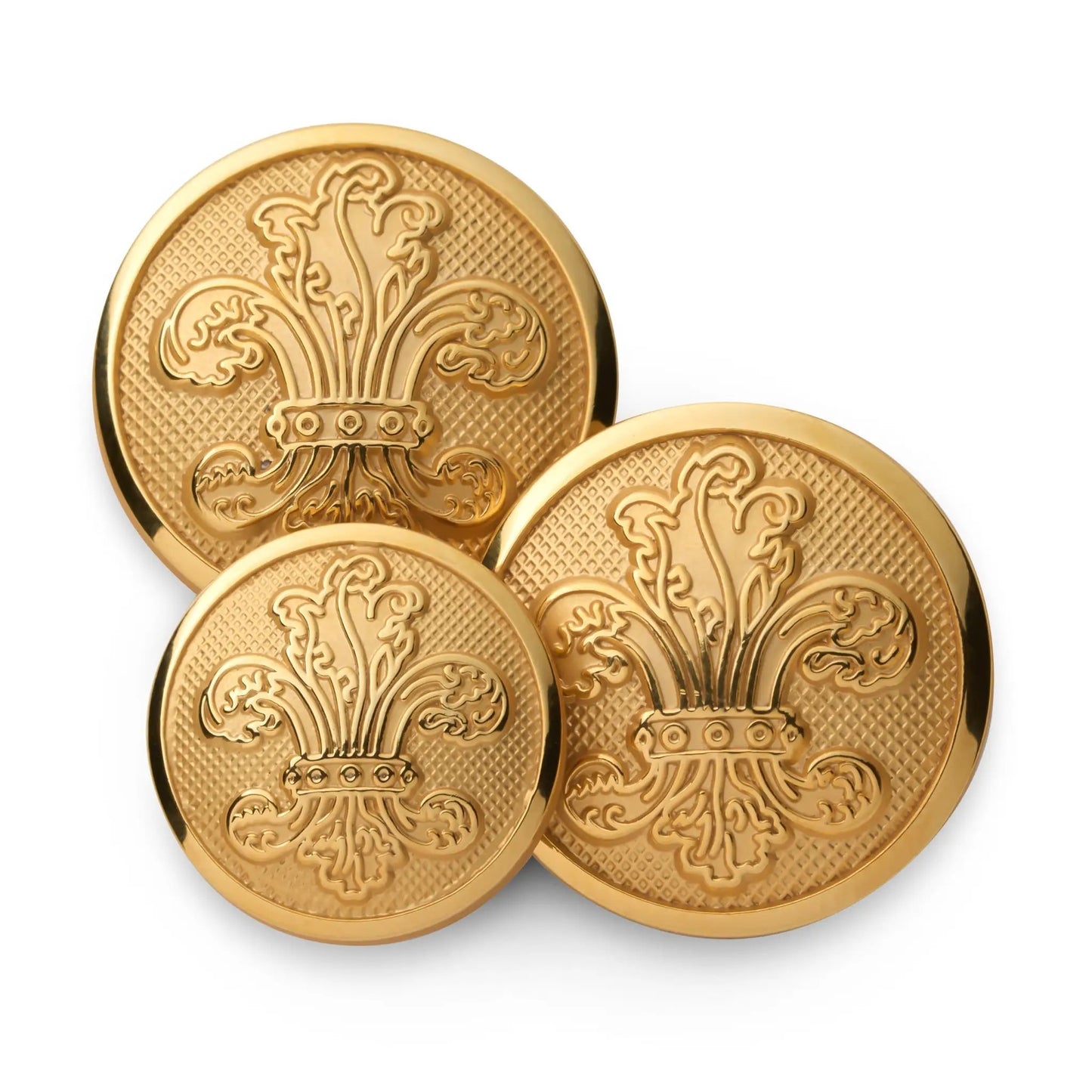 Fleur De Lys Blazer Button In Gold by Benson & Clegg