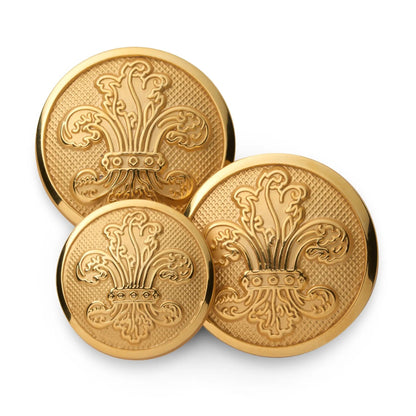 Fleur De Lys Blazer Button In Gold by Benson & Clegg