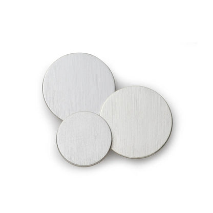 Brushed Silver Blazer Button Set by Benson & Clegg