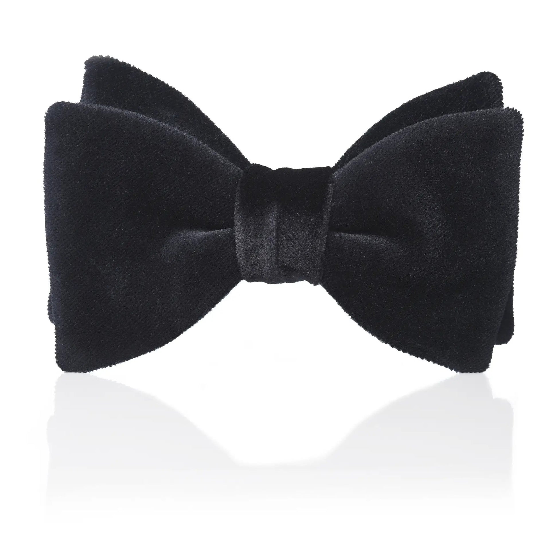 Black Velvet Pre-Tied Bow Tie by Benson & Clegg