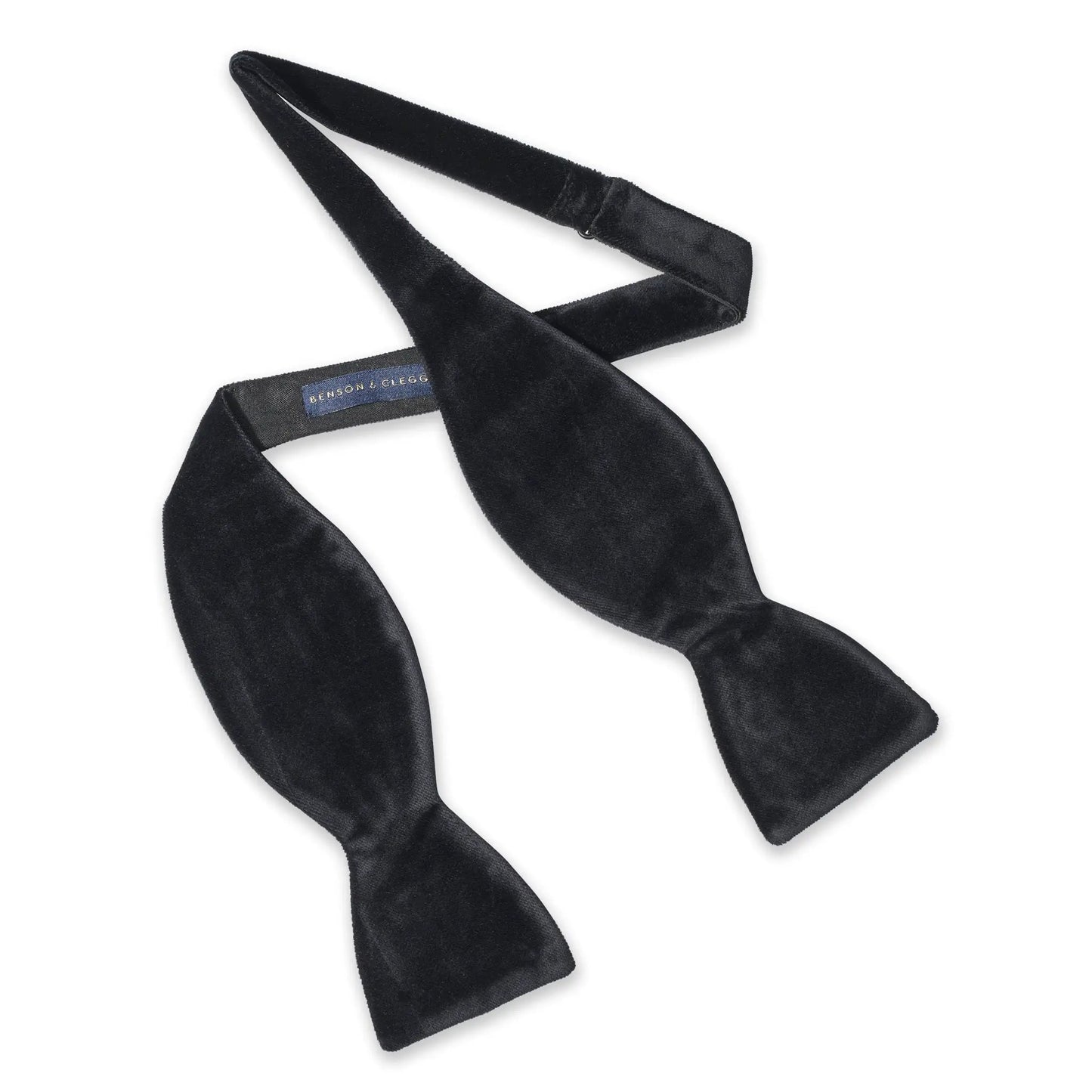 Black Velvet Self-Tie Bow Tie by Benson & Clegg