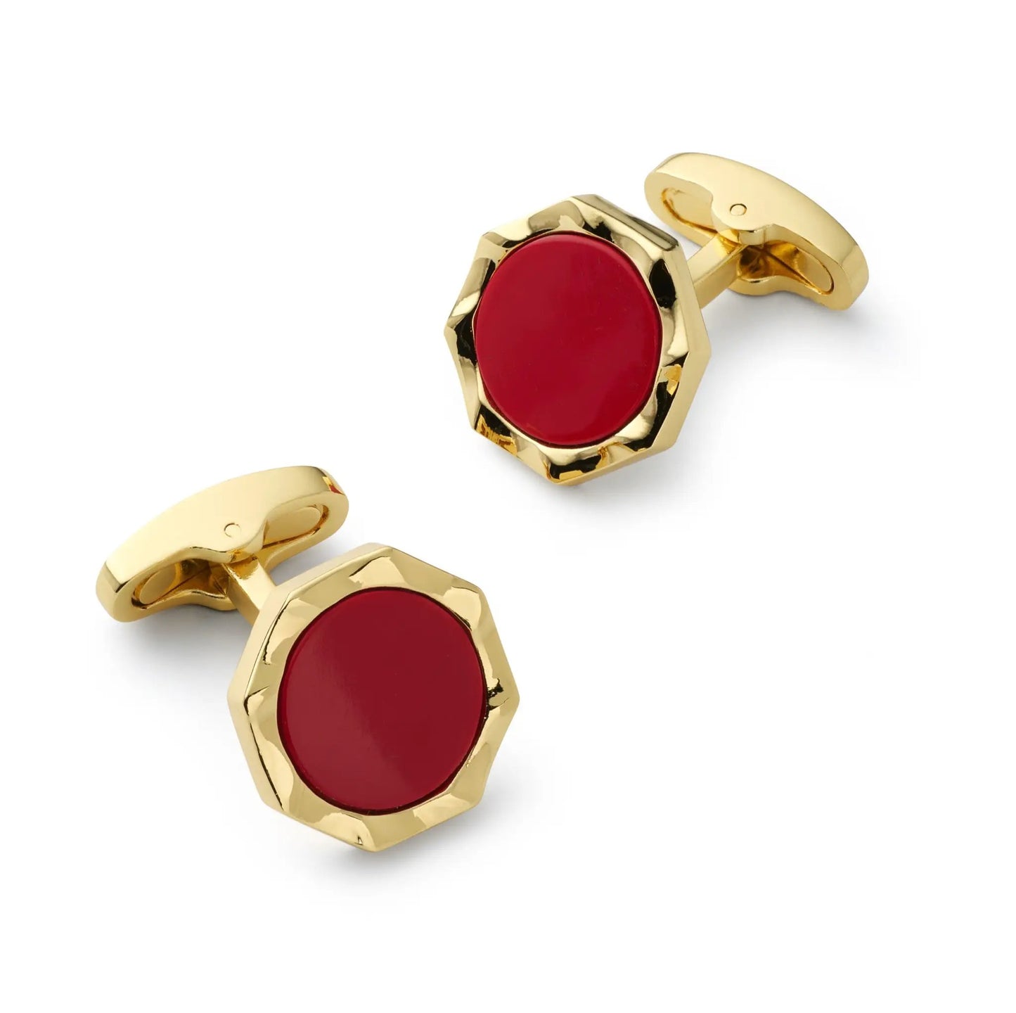 Signet Cufflinks In Red Jasper by Benson & Clegg
