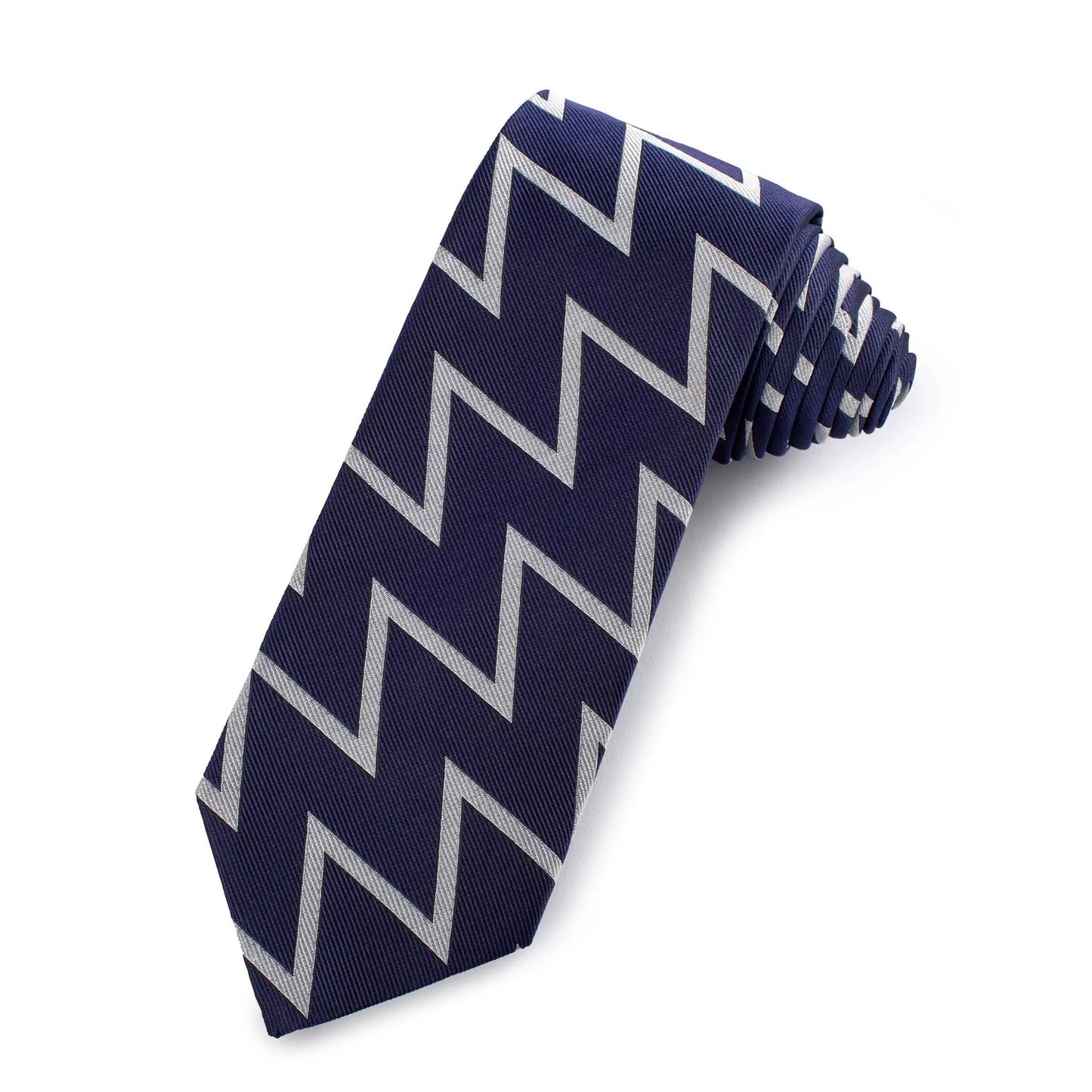 Vanguard Silk Tie In Cobalt & Silver by Benson & Clegg