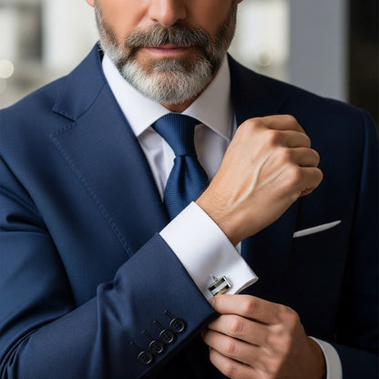 Contemporary Mother Of Pearl Cufflinks by Benson & Clegg