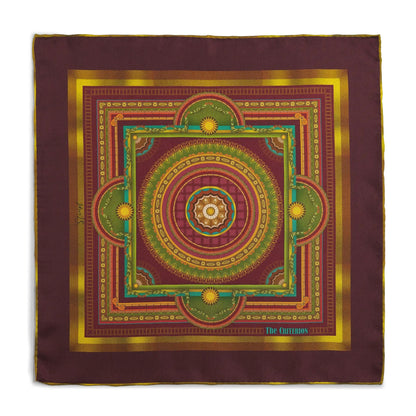 Criterion Foyer Claret Pocket Square by Benson & Clegg