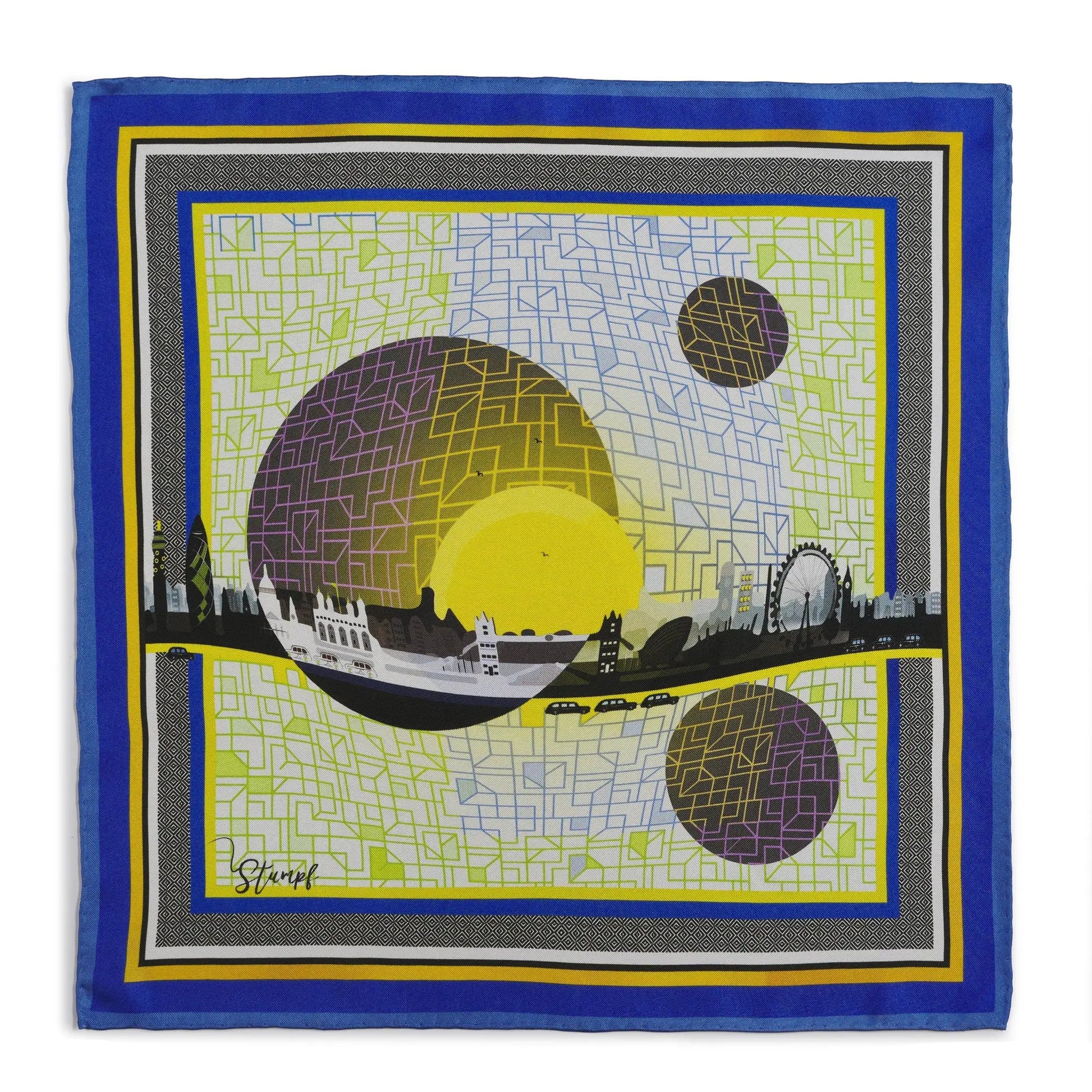 London's Calling Pocket Square by Benson & Clegg