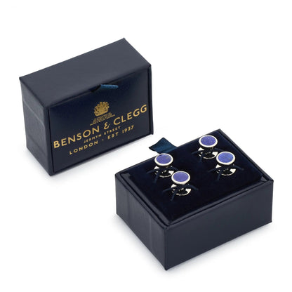 Lapis Lazuli Dress Studs In Silver by Benson & Clegg