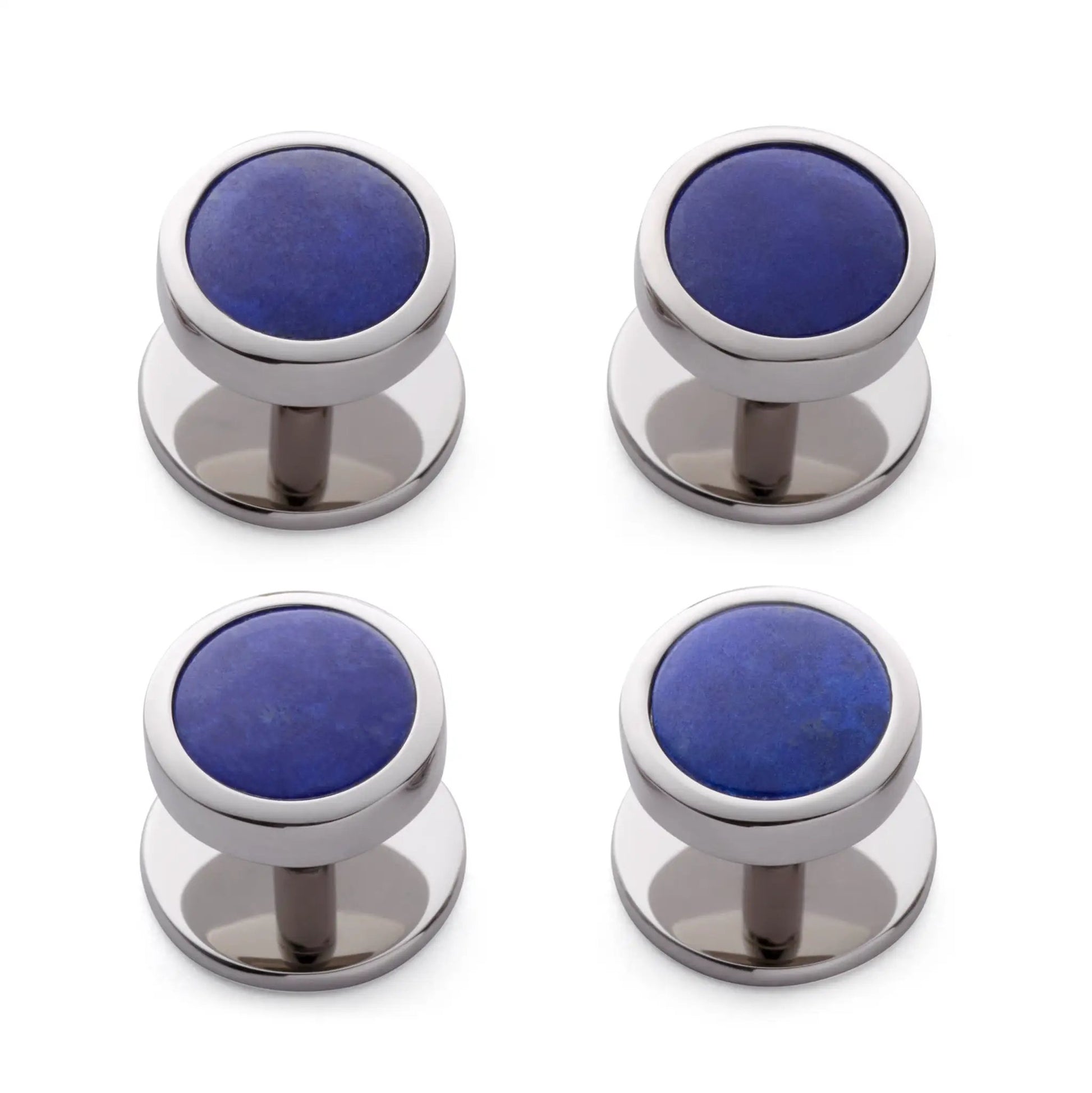 Lapis Lazuli Dress Studs In Silver by Benson & Clegg