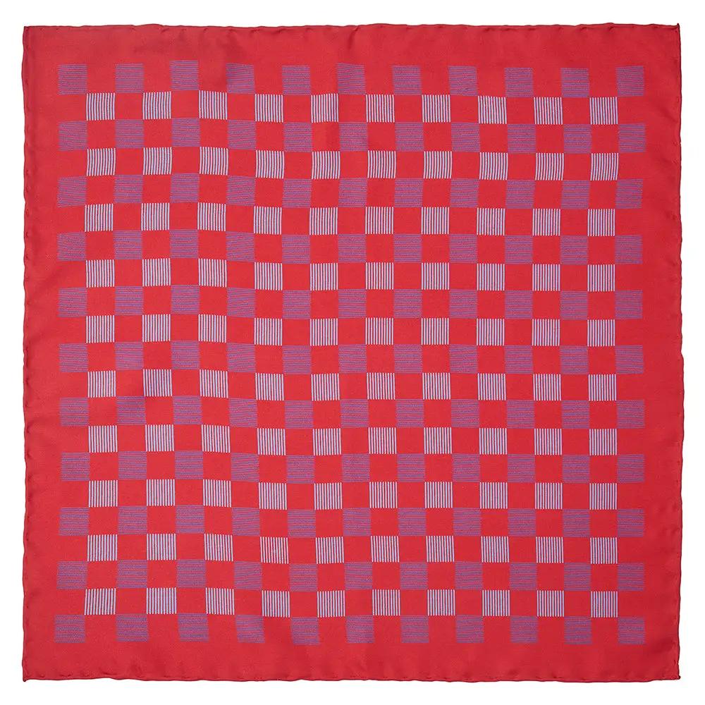 Countryside Hare (Wool & Silk Mix) Pocket Square In Wine by Benson & Clegg