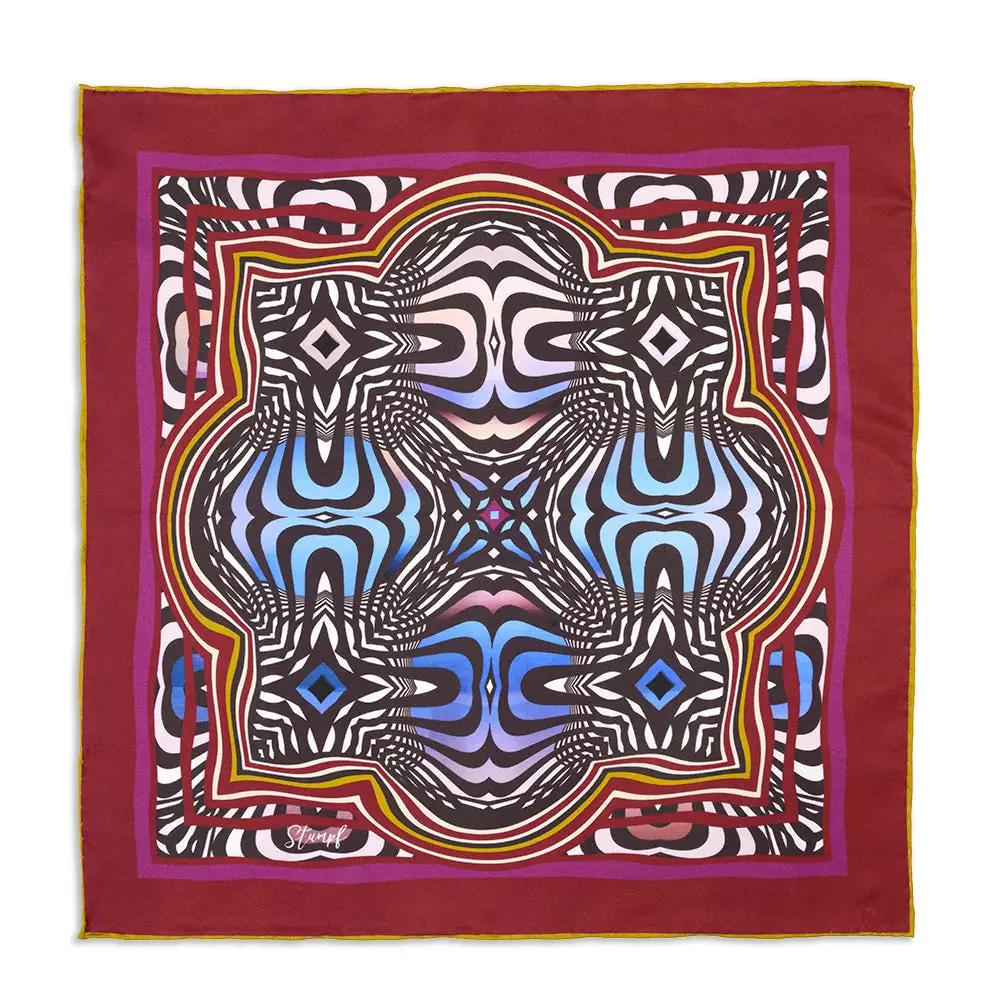 Abstract Fuschsia Pocket Square by Benson & Clegg