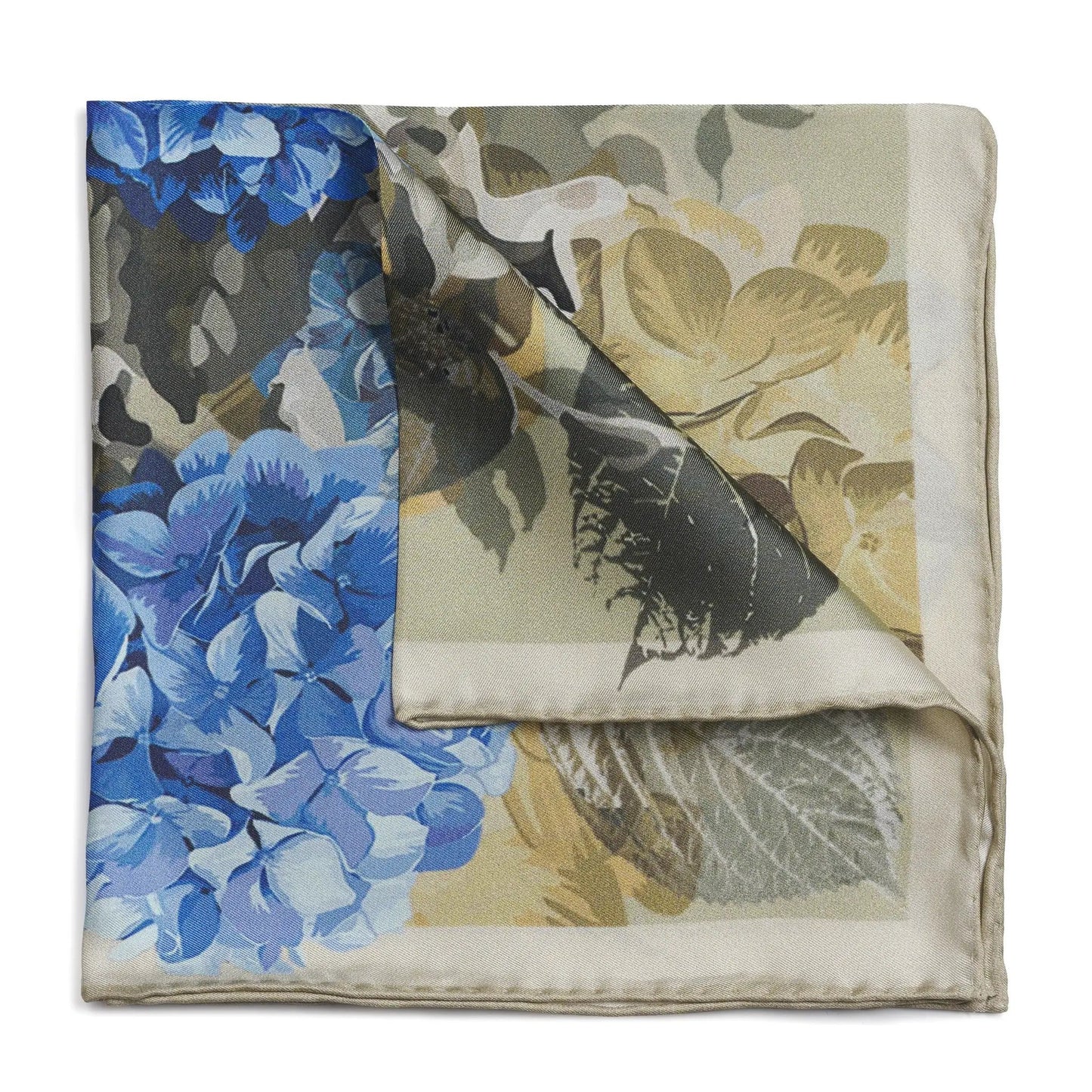 Hydrangea Stone Pocket Square by Benson & Clegg