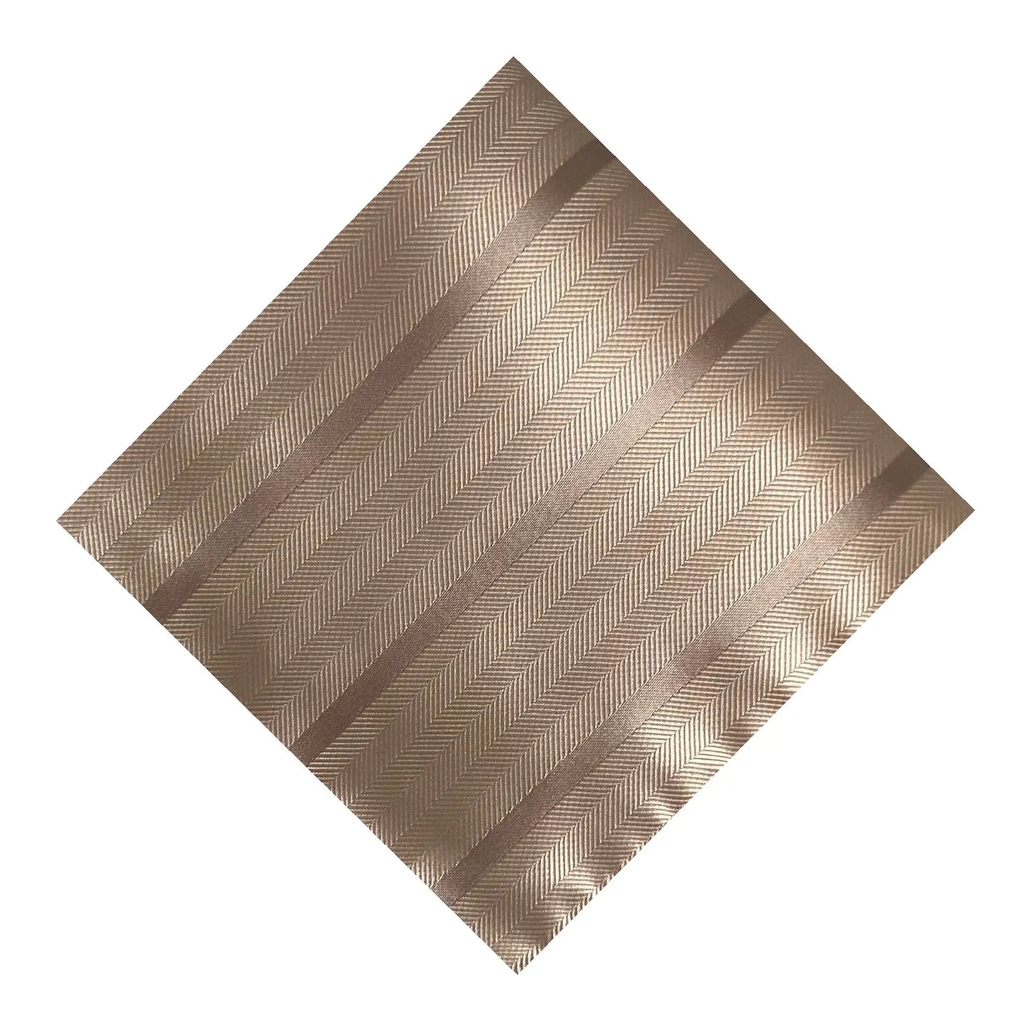 Latte Stripe Pocket Square - Hawksmoor Edit by OFL Ties